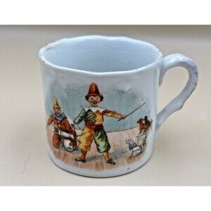 Original Vintage Childs cup/mug: Tiny Circus Dog Jumping through Hoop Tiny Cup